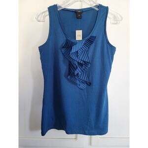 NWT!! Ann Taylor Dark Teal W/ Pleated Accent, Sleeveless Business Casual( 1005)